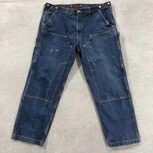 Tough Duck Jeans Mens 42x32 (fit 42x30) Double Knee Relaxed Fit Workwear